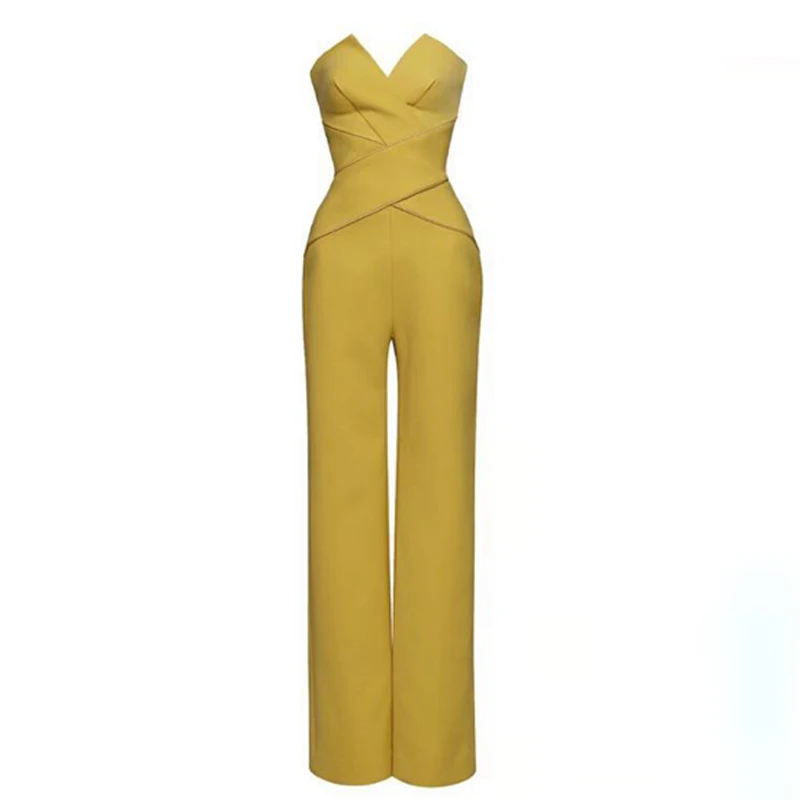 Комбинезон INDRESSME женский с открытыми плечами элегантный длинный пикантный