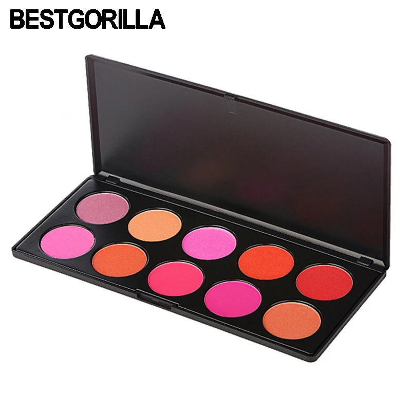 BESTGORILLA 10 цветов Colorete Палетка персикового цвета Румяна для макияжа Косметические