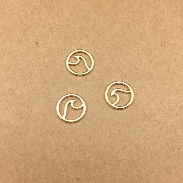gold (20pcs) 20 шт 26x29 мм Морская подвеска в виде волн эмалированные Подвески для изготовления ювелирных изделий и рукоделия металлическая застежка для кожанных изделий кулон - Окраска металла: gold (20pcs)