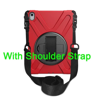 red BD Для Apple ipad 11 чехол 360 детский безопасный противоударный защитный чехол с ремешком на руку и плечевым ремнем Чехол для ipad Pro 11 дюймов A2013 - Цвет: red BD