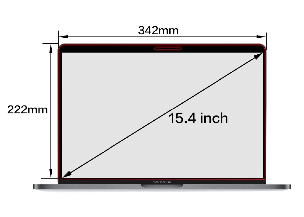 Full screen Privacy Filter Screens Protective film for MacBook pro 15 inch 2016 - 2018 Laptop model A1707 A1990 with Touch Bar |