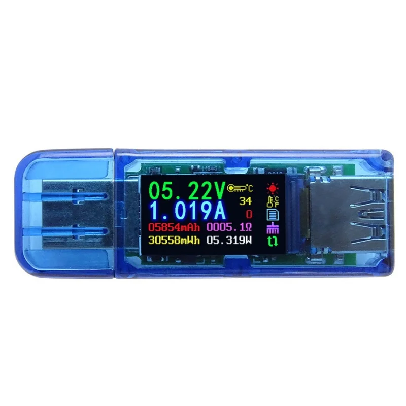 AT34 USB3.0 IPS HD цветной экран USB тестер напряжение тока Емкость Энергия Мощность