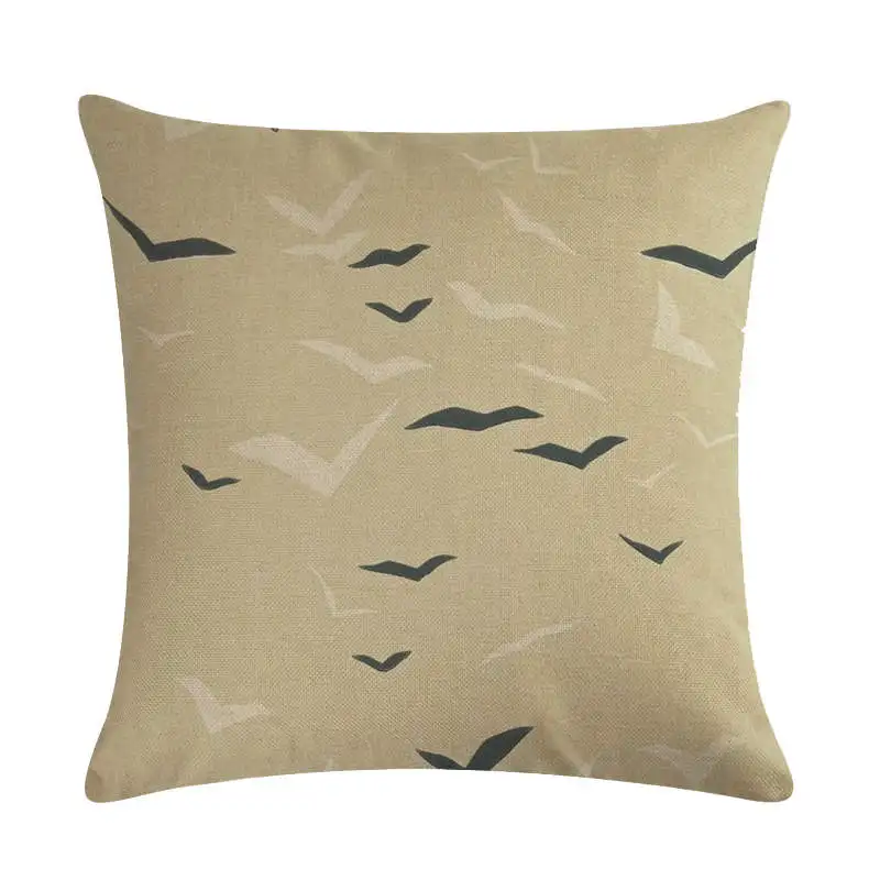 Наволочка для подушки с рисунком растений 45 х45 см | Дом и сад