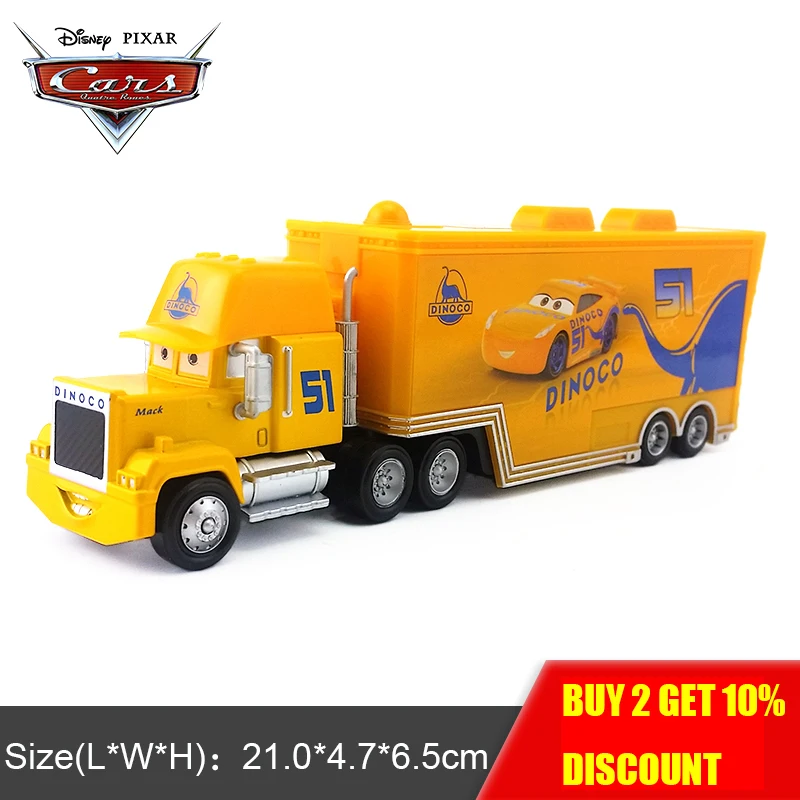 Disney Pixar Cars 3 Dinoco Cruz Ramirez's Hauler грузовик 1:55 автомобиль Развивающие игрушки модель