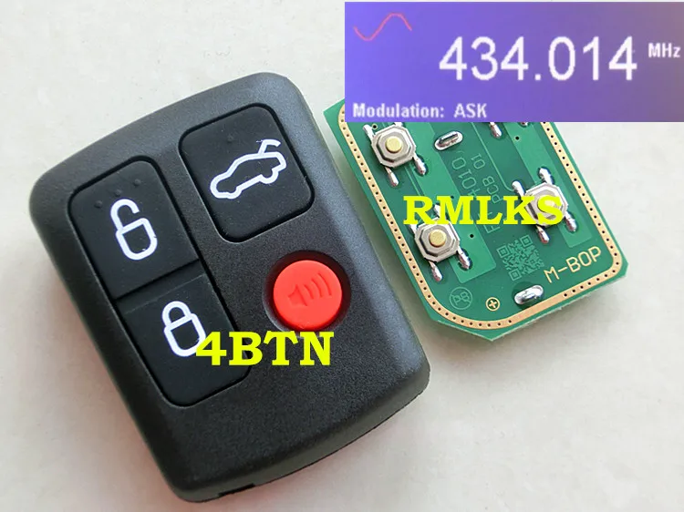 RMLKS Новый дистанционный ключ дистанционного управления брелок 3 4 кнопки 433 МГц