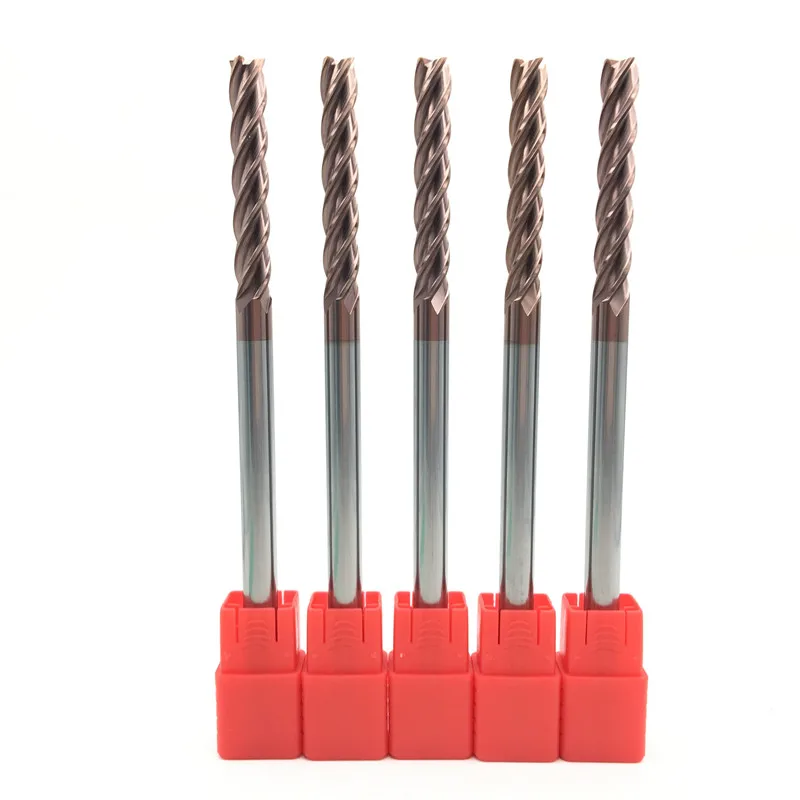 

5PCS HRC60 8mm Solid Carbide Endmills ENDMILL D8X50XD8X150L 4 Flute Standard Length Side milling Slotting Profiling face mill