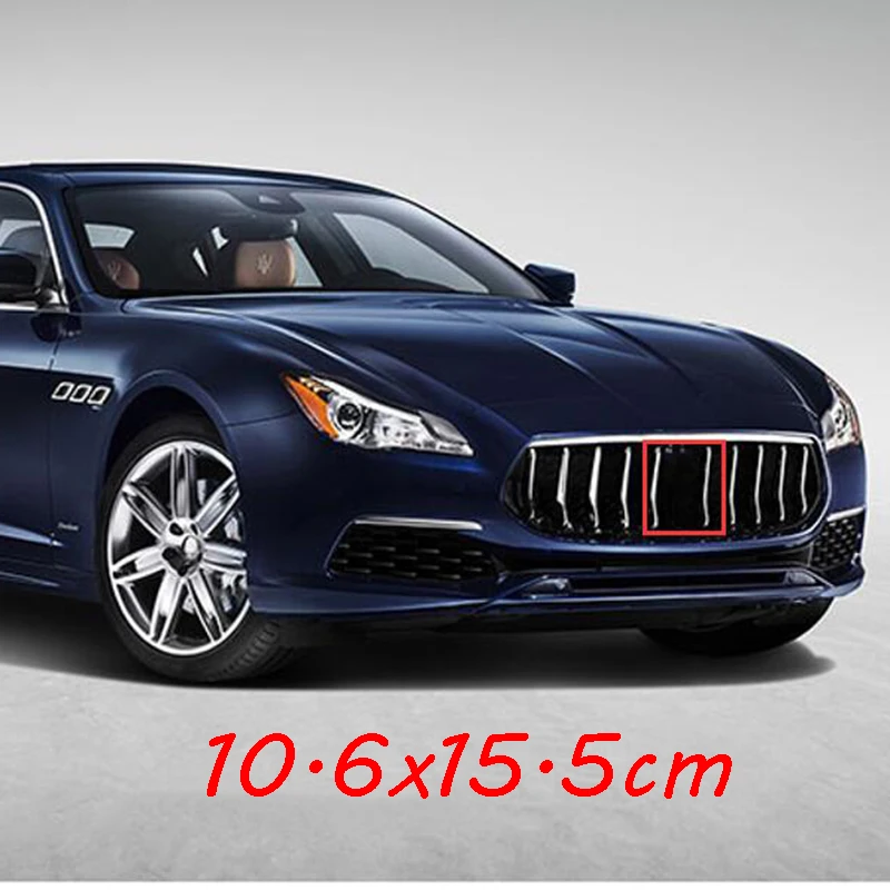 middle grille Эмблема для Maserati Ghibli Levante Gransport Quattroporte для стайлинга автомобилей решетка капота боковые окна логотип наклейка колеса Центр крышка - Цвет: middle grille