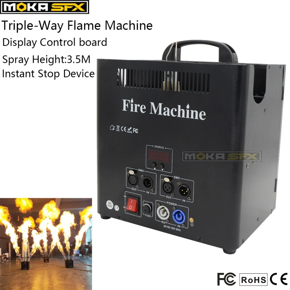 

5 Channels Triple Way Flame Machine DMX Control Ignition Fire machine Spray High 3M Big Flame Stage Lighting Effect