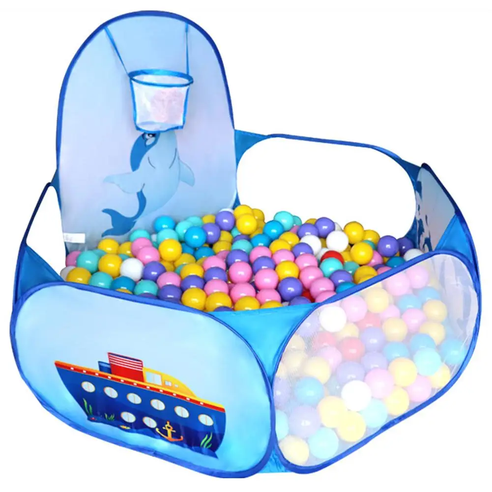 

Cartoon Dolphin Pattern OUTAD Baby Ball Pit Foldable Washable Toy Pool Children Hexagon Ocean Game Play Tent House