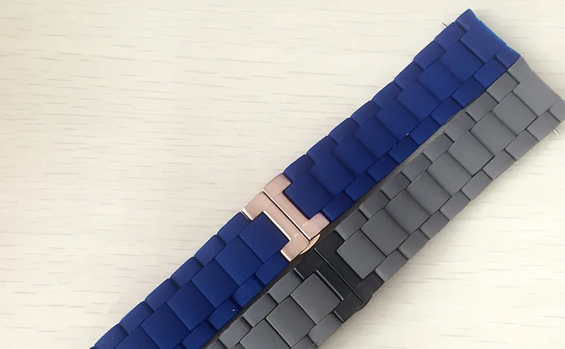 Качество силикона+ Нержавеющая сталь ремешок 20mm23mm силиконовый браслет из розового золота пряжки для AR5905 AR5906 AR5919 ar5920