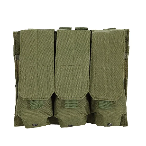 Molle тактический, тройной AR15 M4 5,56 мм Журнал Mag Чехол Пистолет жилет для стрельбы средство дампа падения пропускающая воздух для охоты сумка - Цвет: AG