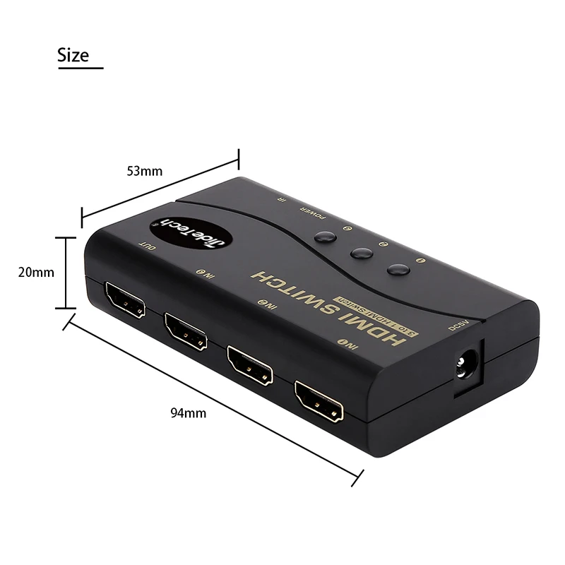 3 Порты и разъёмы 4 К HDMI коммутатора случай в 1 из ИК-пульт дистанционного