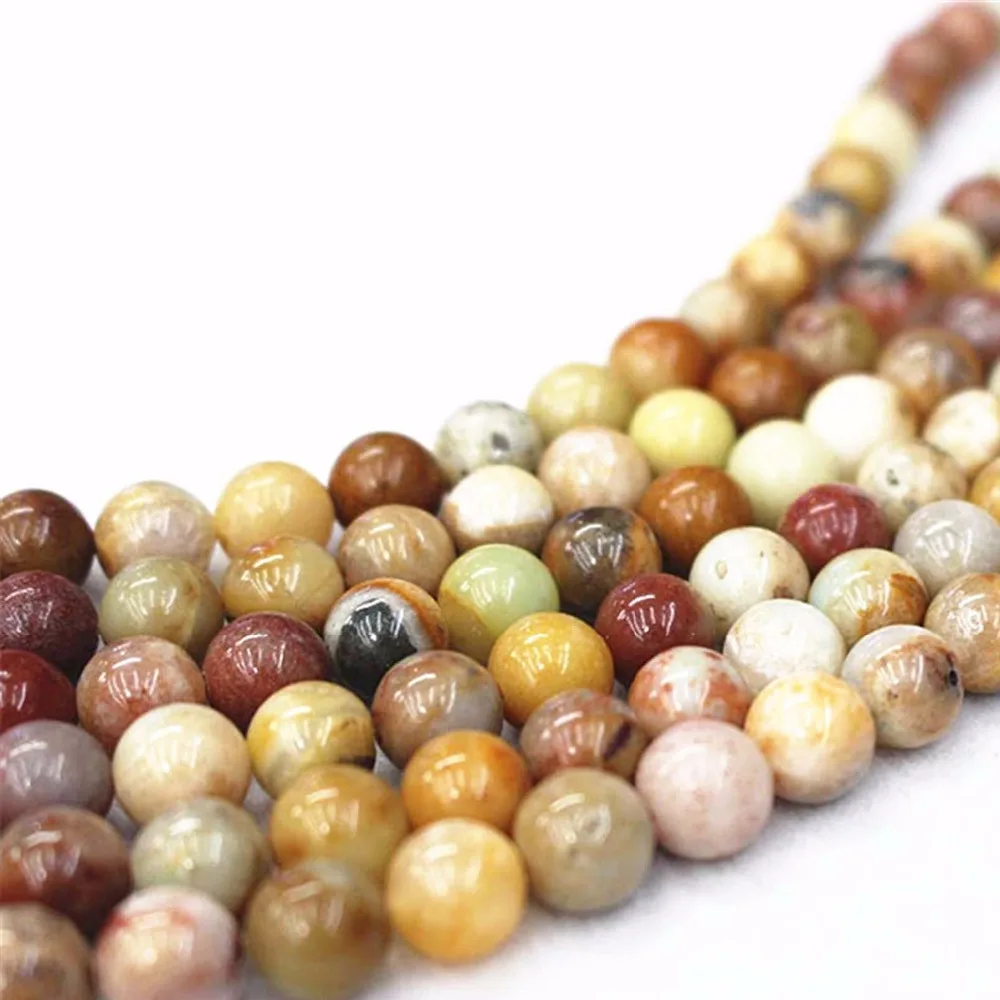 Бусины из натурального желтого амазонита гладкие и круглые бусины 6 мм 8 10 12