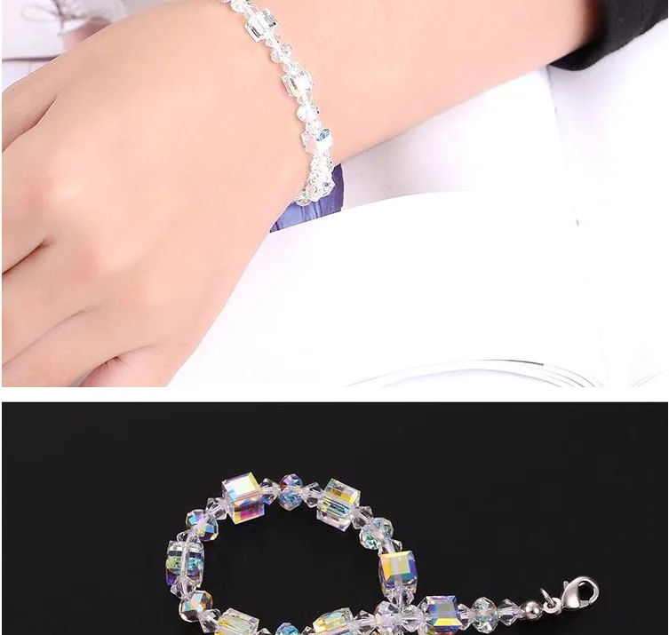 Роскошные браслеты с кристаллами Swarovski для женщин, очаровательные браслеты и браслеты для женщин, изысканные свадебные украшения, подарок