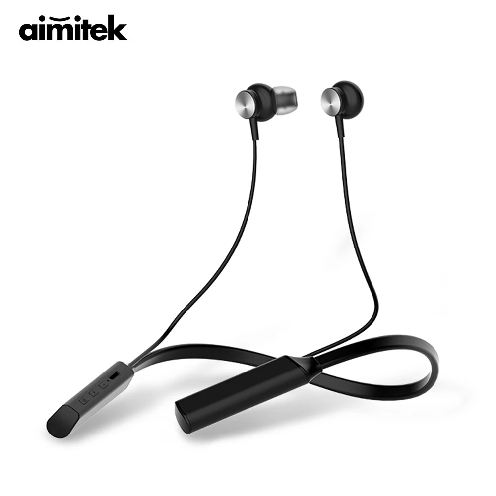 Aimitek BL 2 bluetooth наушники с шейным ремешком беспроводные магнитные вкладыши защитой