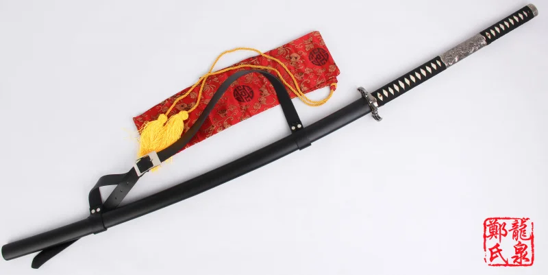 Japanese Samurai Naginata High Carbon Steel Full Tang Blade Handmade Sword Wooden Scabbard With Strap Supply