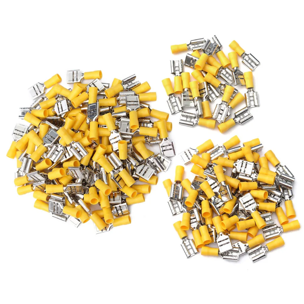 

9,5 мм/35 А Стандартная Женская Изолированная лопатка, быстрый Проводной Электрический обжимной соединитель, 12-10AWG