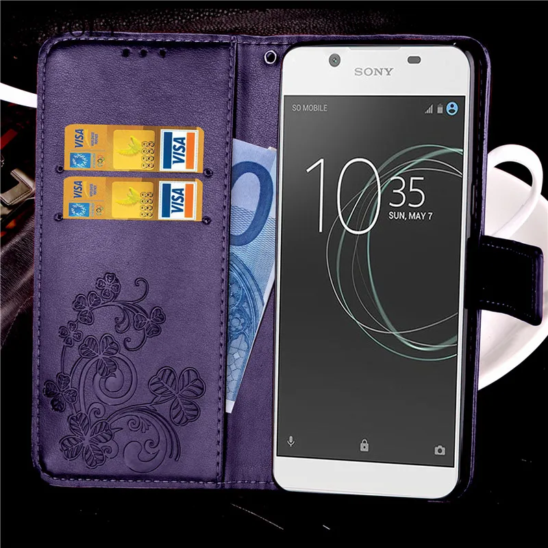 Чехол для Sony Xperia L1 кожаный флип-чехол из ТПУ чехол G3312 слот карт HATOLY | Мобильные