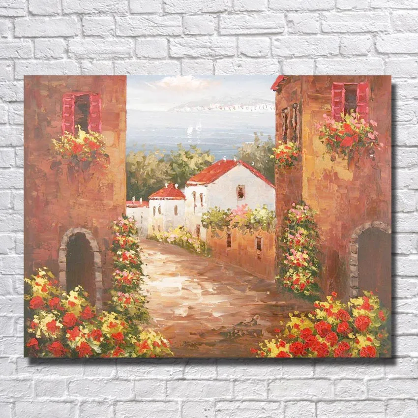 

Oil Painting on Canvas Wall Art Home Decoration Living Room Wall Decor Handpainted Modern Landscape Art No framed