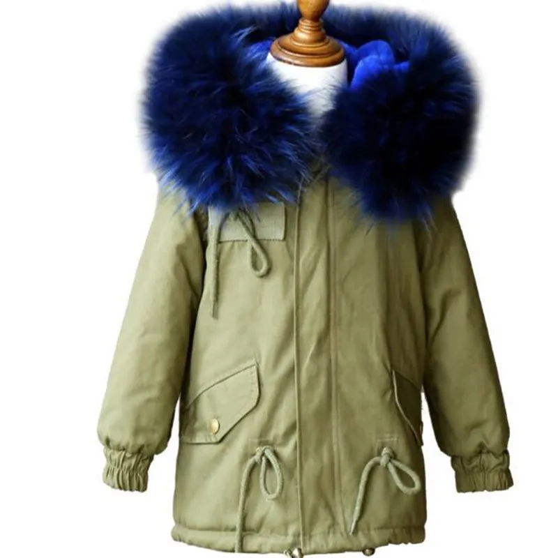 Коллекция 2018 года зимняя хлопковая куртка Детское пальто с искусственным мехом