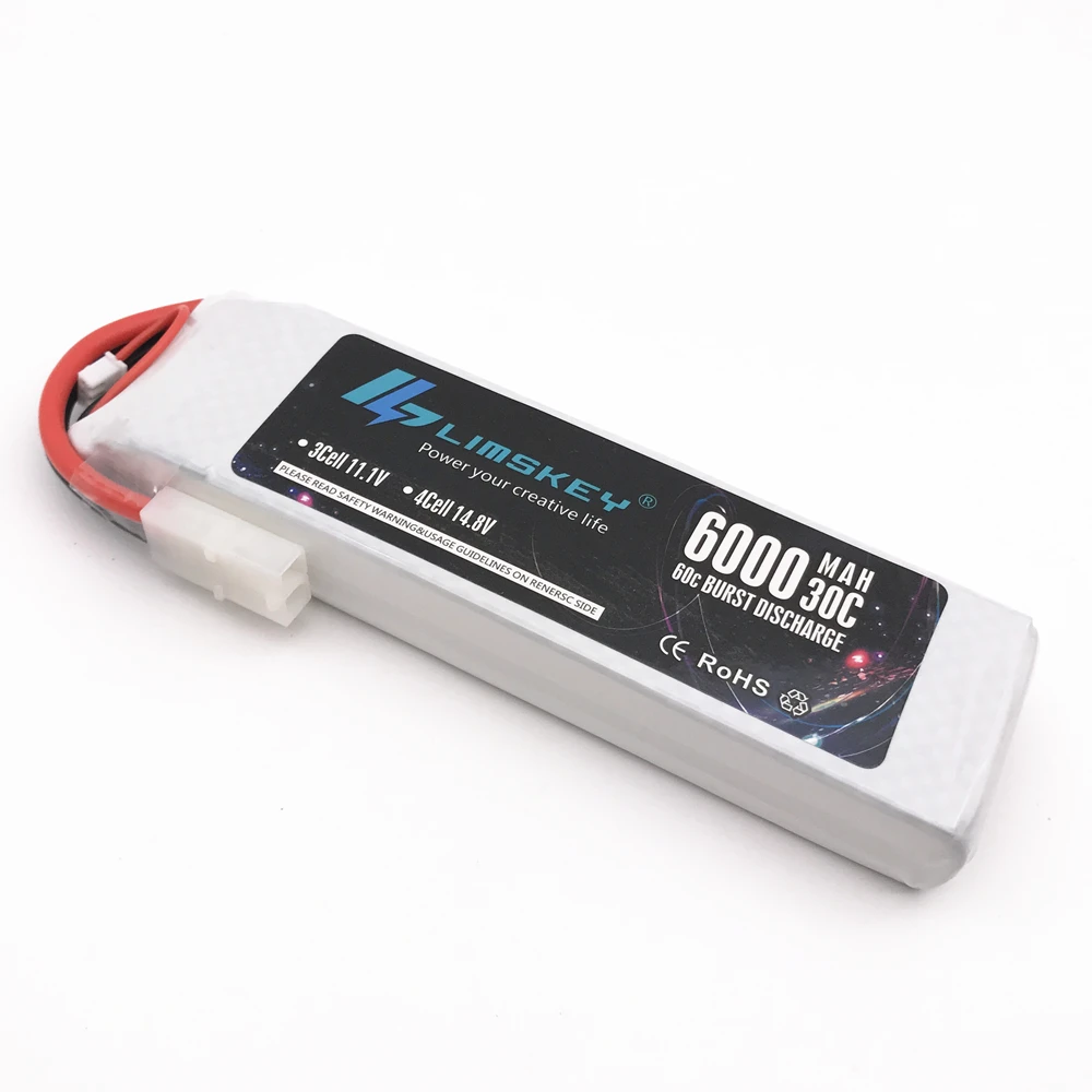 Жесткий чехол Limskey RC Lipo 2S Аккумулятор 7 4 в 6000 мАч 30C MAX 60C для Traxxas Slash Emaxx 1/10