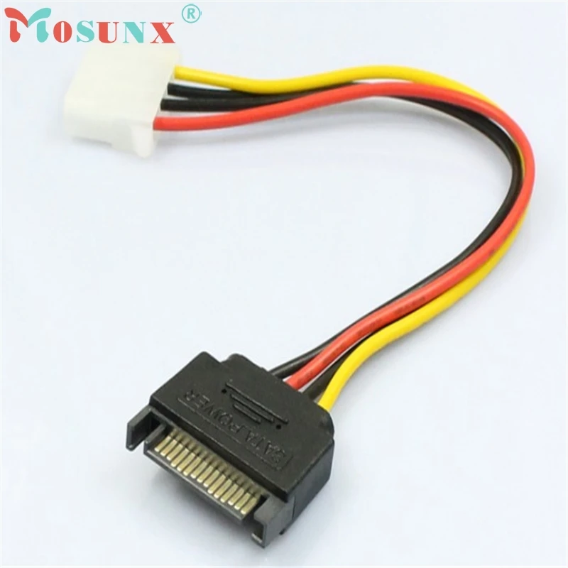 15 Pin SATA Male to 4 Molex Female IDE HDD Power Hard Drive Cable_KXL0220 | Компьютеры и офис