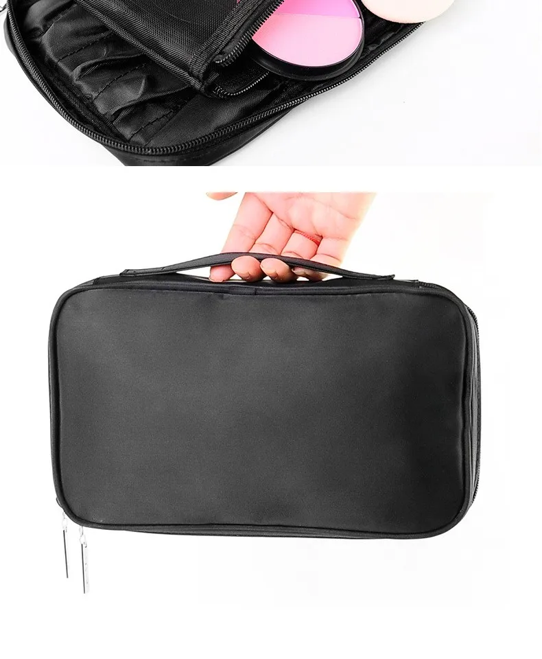 Органайзер для кистей для макияжа Bolso Mujer, косметическая сумка парусина, большая емкость, посылка, инструмент для красоты, большая емкость, чехол для хранения, сумочка