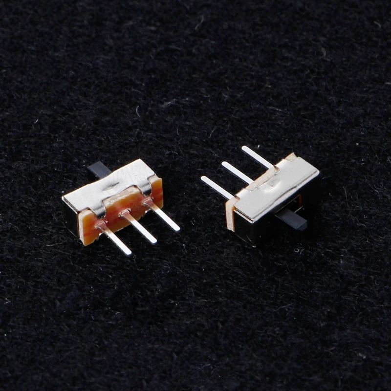 10 шт. 2 позиционный Выключатель Вкл/Off SPDT 1P2T 3 Pin PCB Панель Мини Вертикальный