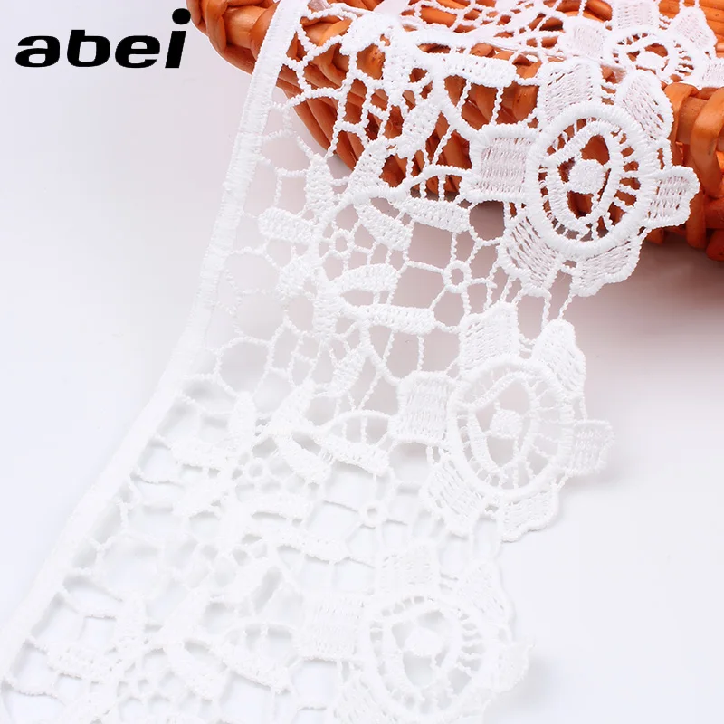 9 см кружевная вышитая Водорастворимая лента с вырезами и цветами ручная работа