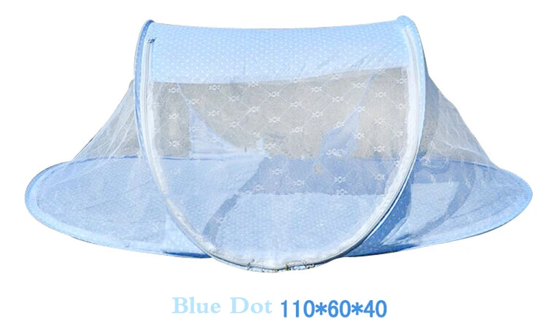 blue bed Летняя палатка для детей, малышей, младенцев, москитная сетка для кроватки, переносная кровать для новорожденных, детские кроватки, складная сетчатая Подушка, матрас T0144 - Цвет: blue bed