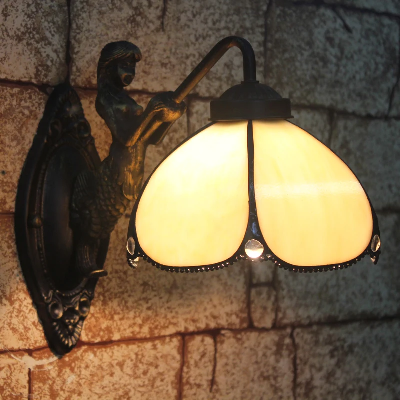 Европейский настенный светильник зеркальный для спальни балкона ресторана