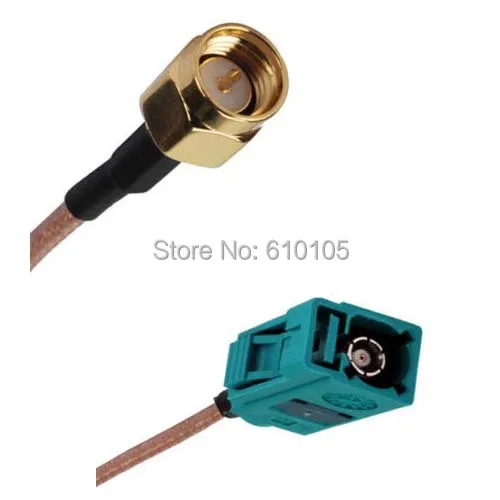 5 шт./лот Fakra Jack Z прямой Женский к SMA разъему ОТРЕЗОК кабеля RG316 20 см для