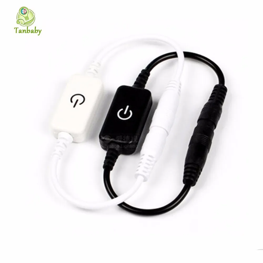 DC 12 V/24 V ITouch светодиодный регулятор яркости сенсорный выключатель с DC гнездовой и мужской штепсельной вилкой для одиночной цветной светодиодной полосы лампы в линии