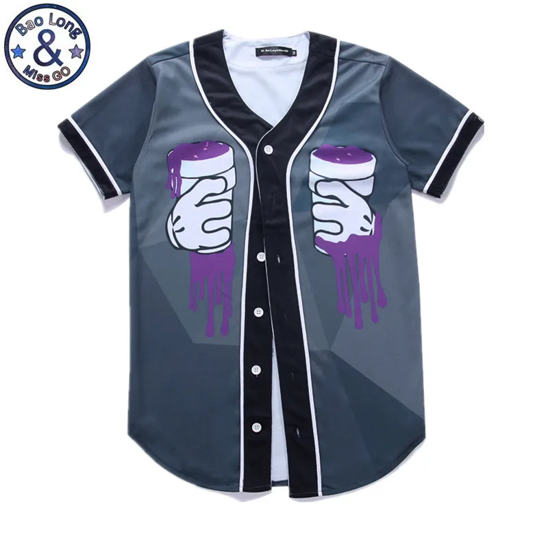 Бейсбольная Футболка с 3D принтом летняя повседневная футболка в стиле хип хоп
