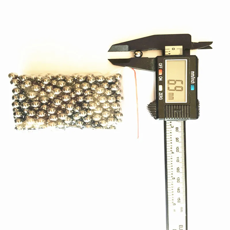 7mm 200 шт./лот, 4 мм, 5 мм, 6 мм, 7 мм, 8 мм, стальные шарики, используемые для охоты, высокое качество, Рогатка из нержавеющей стали, рогатки, шарики, ударные патроны - Цвет: 7mm