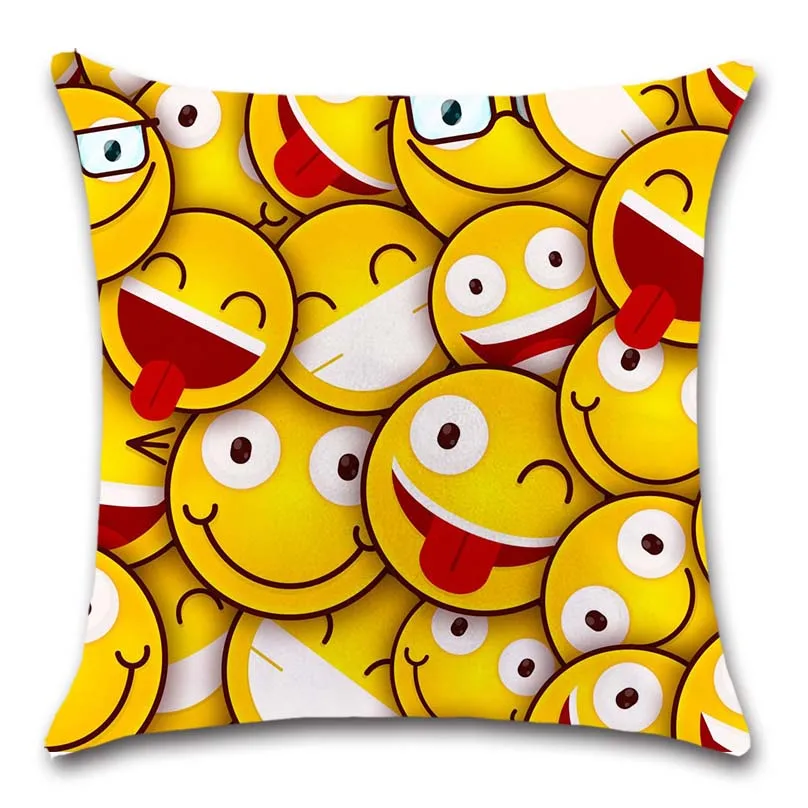 Наволочка для подушки Smile happy face украшение милый домашний диван отдыха в офисе
