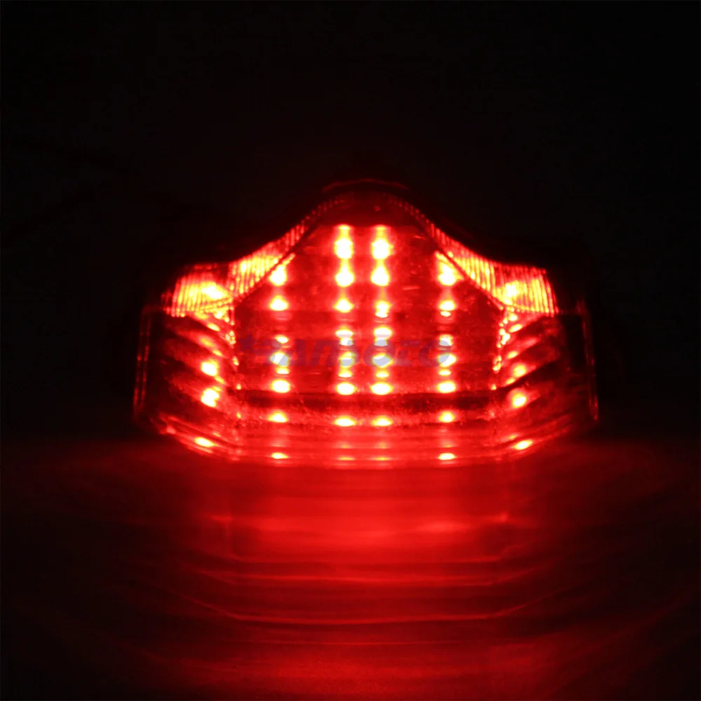 RANSOTO Motorcycle Smoke LED Tail Light Rear Lamp w/ Turn Signals Integrated For Yamaha FZ600 FZ6 2004-2009 |