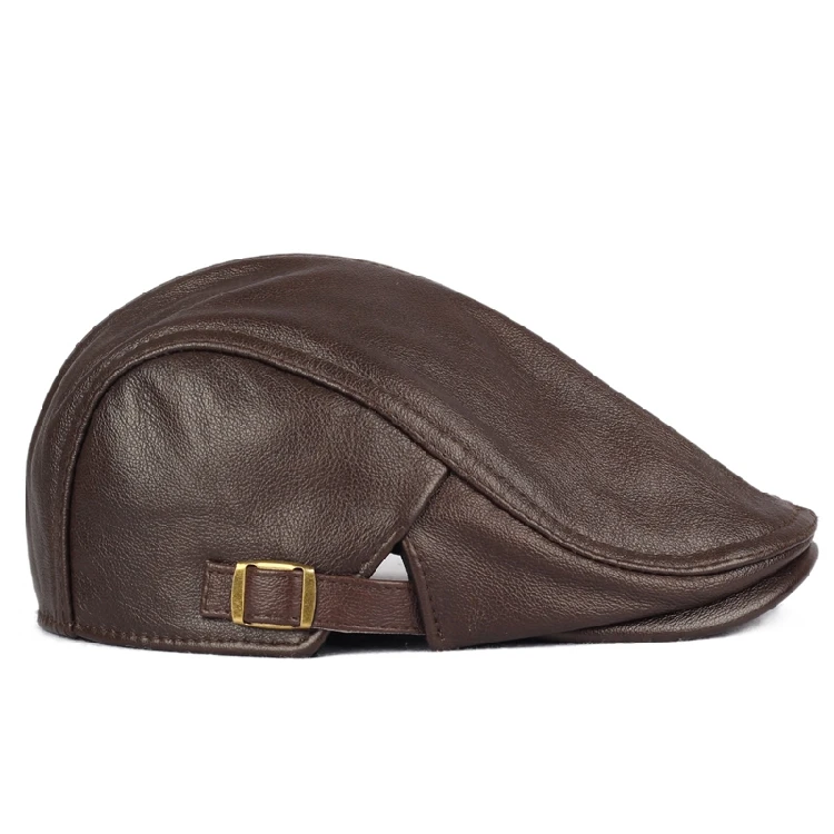 Мужская кепка из натуральной кожи Newsboy Кепка в стиле Гэтсби плоская для гольфа