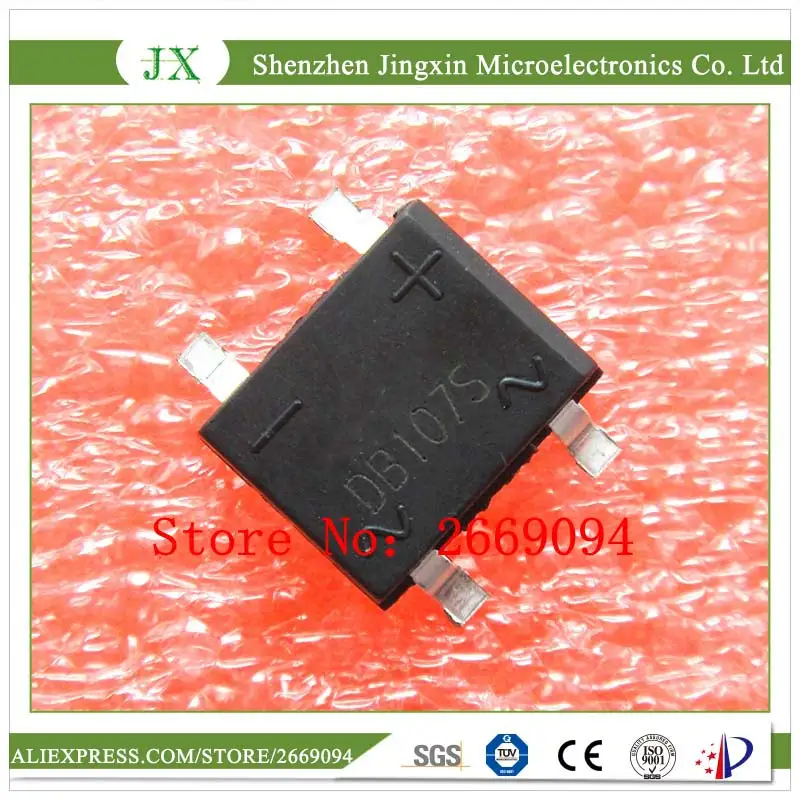 50 шт. SMD DB107 DB107S 1A 1000V однофазный диодный выпрямительный мост | Электроника