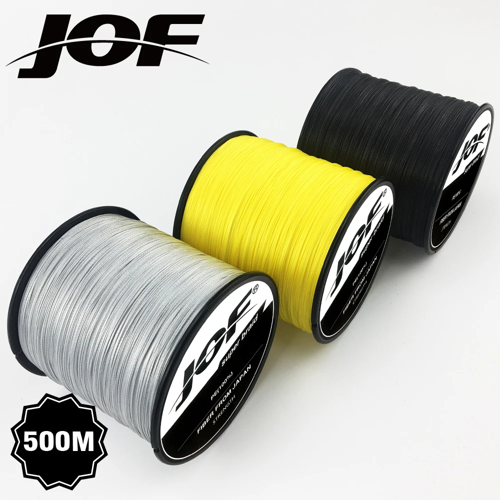 500 м Фирменная японская многонитевая плетеная рыболовная леска JOF 100% PE от 22 до 88