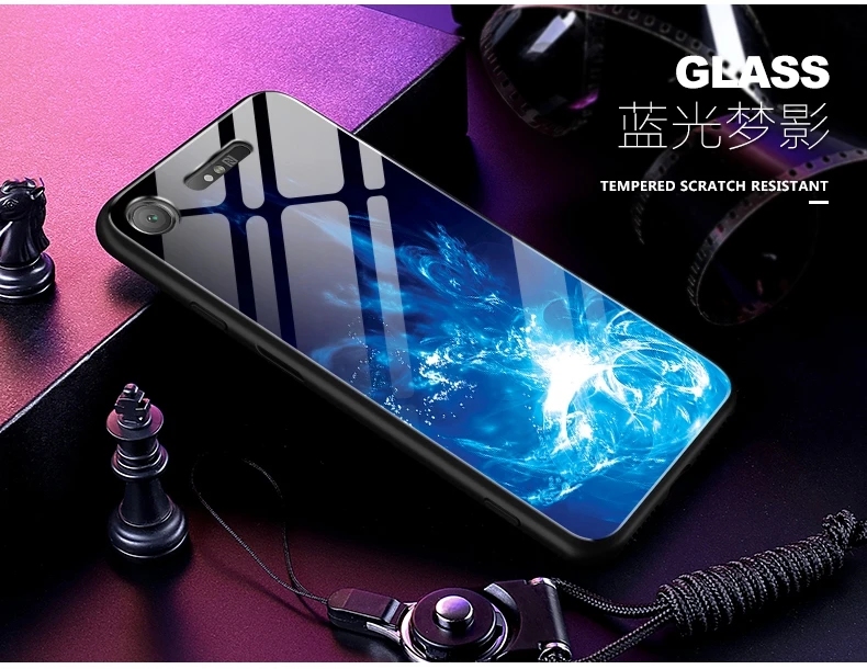 5," для sony Xperia XZ1 чехол XZ 1 чехол звездная звезда закаленное стекло Жесткий чехол для телефона для sony XZ1 G8342 стеклянный чехол бампер