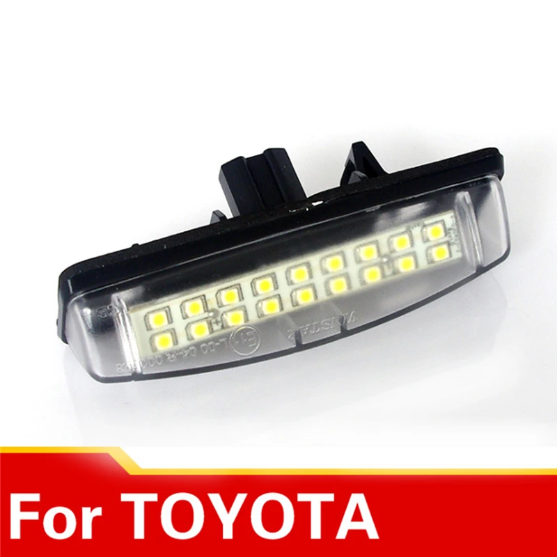 KEYECU 2 шт. 18SMD Белый светодиодный номерной знак для Toyota Camry Aurion Avensis Verso Echo Prius и