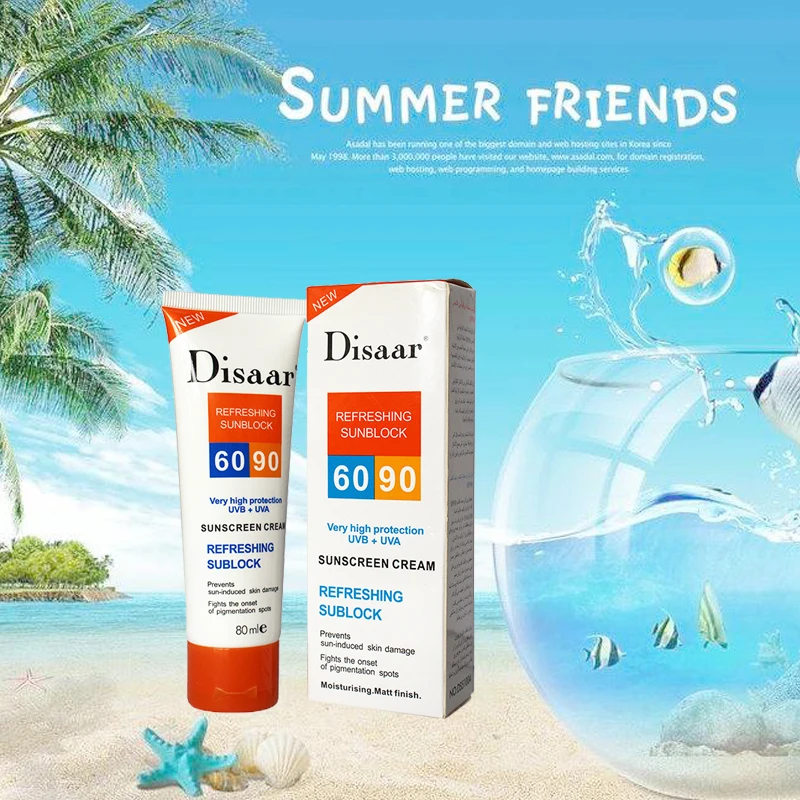 3 шт. солнцезащитный крем Disaar Spf 90 + увлажняющий для лица предотвращает