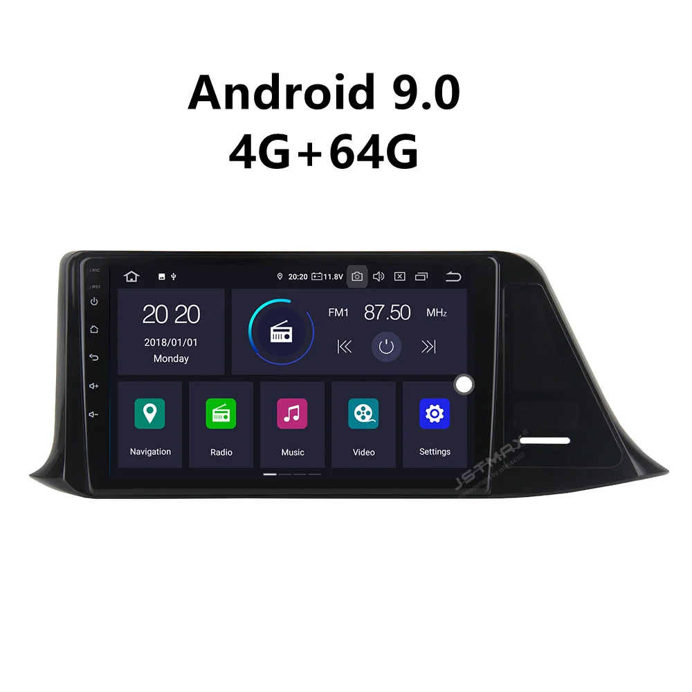 JSTMAX 9 'ɺndroid 0 4G + 64G ISP экран автомобиля Радио стерео плеер для Toyota C-HR CHR 2016 2017 2018