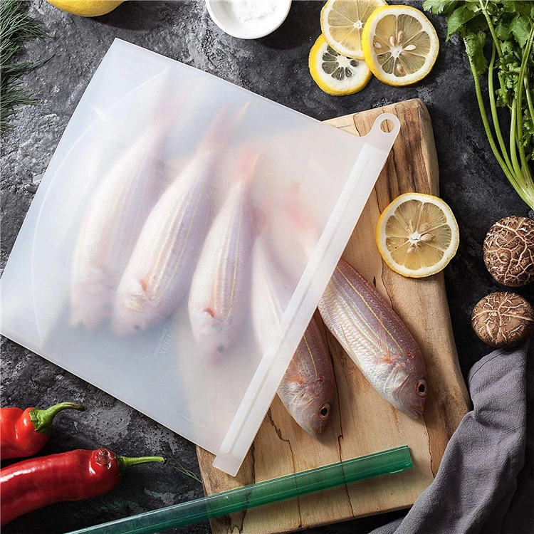 Кухонные многоразовые силиконовые сумки для хранения пищевых продуктов, BPA бесплатные пакеты для сохранения пищевых продуктов, герметичные пакеты для хранения замороженных продуктов на холодильник