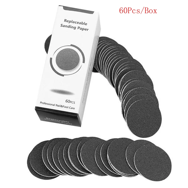 Новый 60 шт./кор. стопы файл Замена круги из шкурки колодки для электрических файла