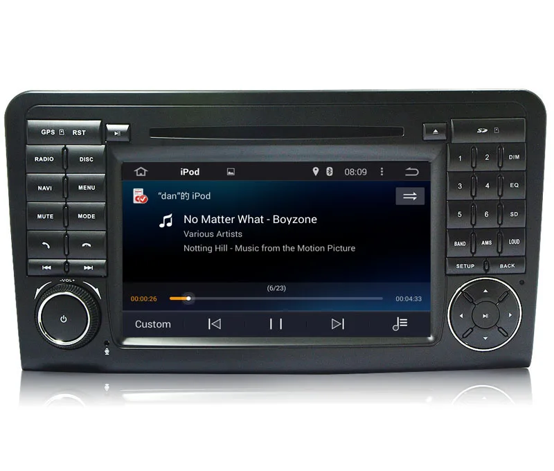 7 &quotHD 1024X600 Android 1 автомобильный dvd плеер для Mercedes Benz GL ML Class W164 ML300 ML320 ML350 ML450 ML500