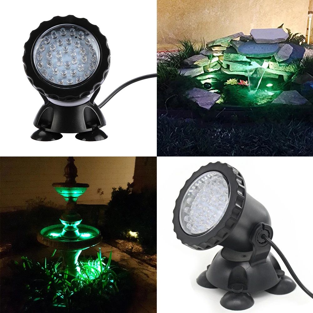 DONWEI 4 шт. RGB 36 светодиодный подводный светильник Точечный светильник Водонепроницаемый IP68 погружной светильник s для пруда Аквариум Ландшафтный светильник Инж