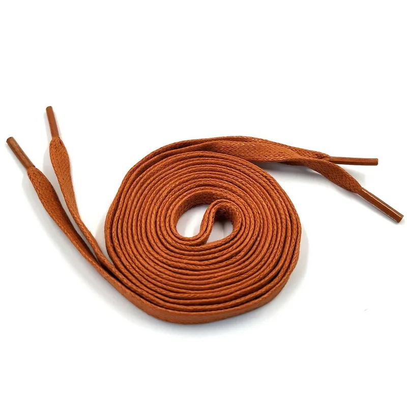 07 Yellow Brown YJRVFINE хлопчатобумажные Вощеные шнурки для мужчин и женщин кожаные модельные водонепроницаемые плоские Вощеные шнурки для обуви шириной 0,8 см Вощеные шнурки - Цвет: 07 Yellow Brown