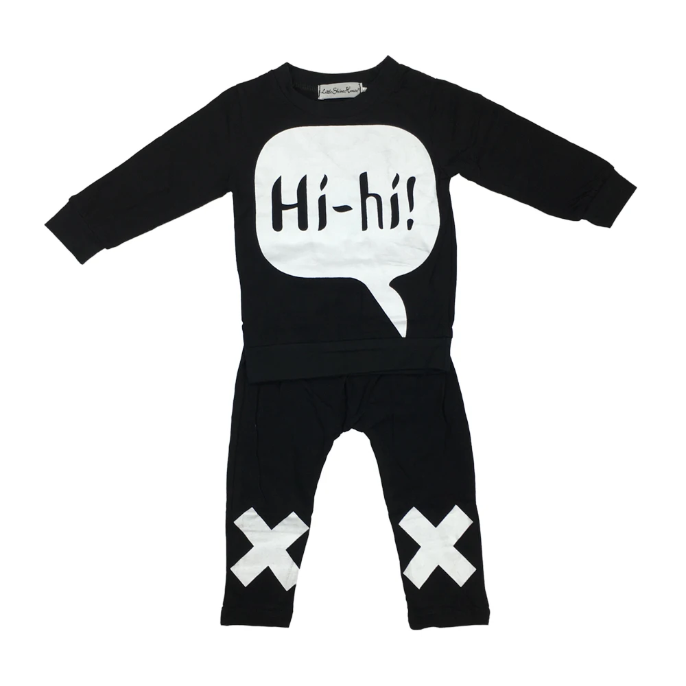 Новая осенняя одежда для младенцев комплекты одежды маленьких мальчиков